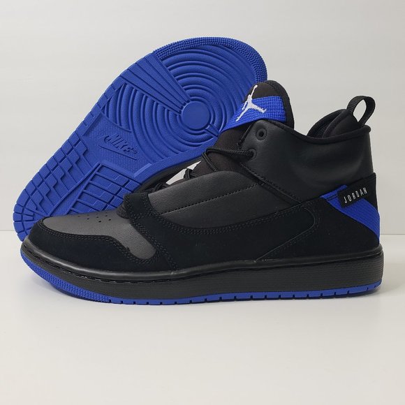 jordan fadeaway black and blue